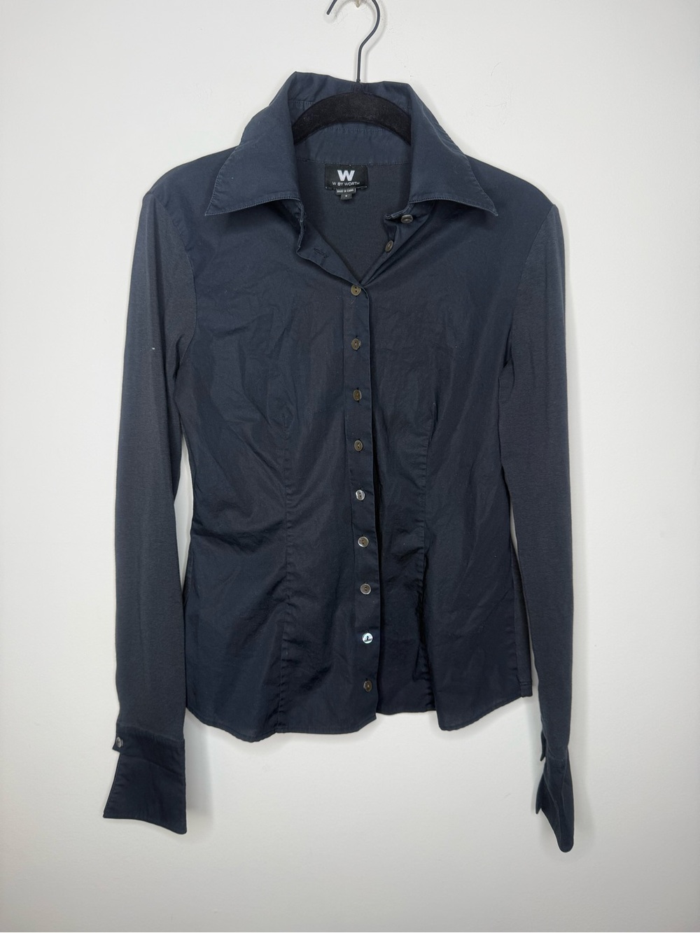 W by Worth Navy Button-Down Shirt